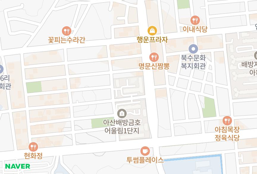 충청남도 아산시 배방읍 북수리 아산배방금호어울림2단지 위치·실거래 시세 지도