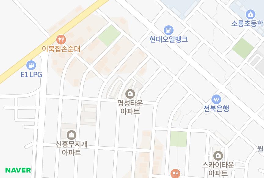 전북특별자치도 군산시 소룡동 명성타운 위치·실거래 시세 지도