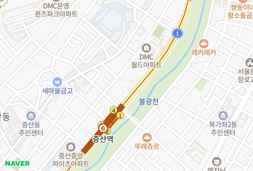 서울특별시 은평구 증산동 베로니스 위치·실거래 시세 지도