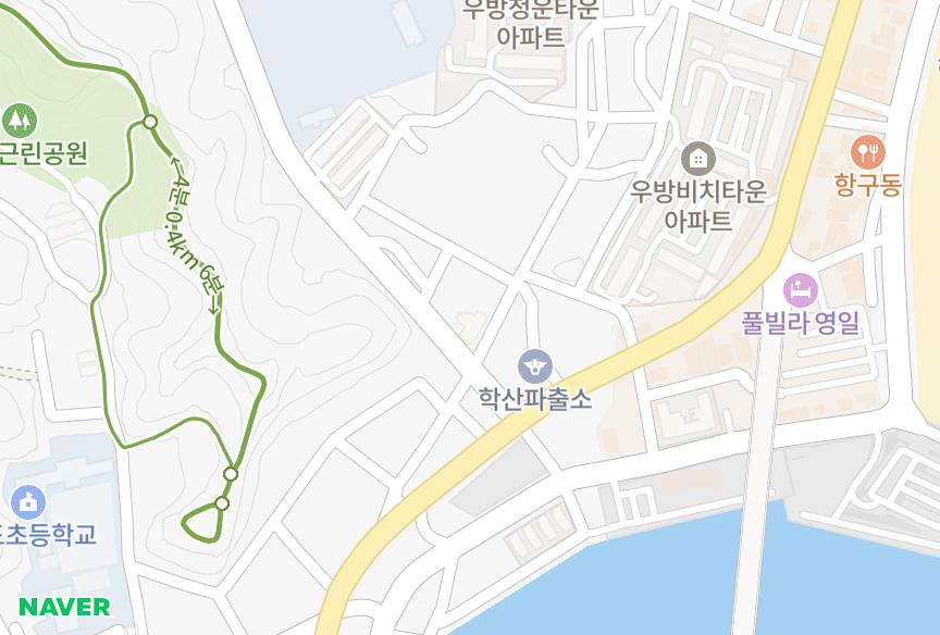 경상북도 포항시 북구 학산동 영진리더스 위치·실거래 시세 지도