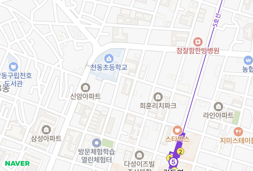 서울특별시 강동구 길동 다성이즈빌 위치·실거래 시세 지도
