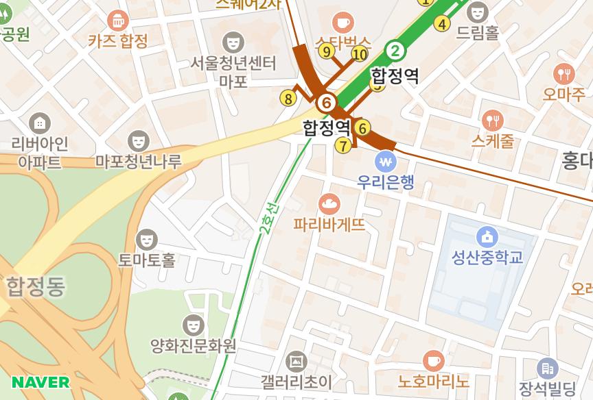 서울특별시 마포구 합정동 그레이스 위치·실거래 시세 지도