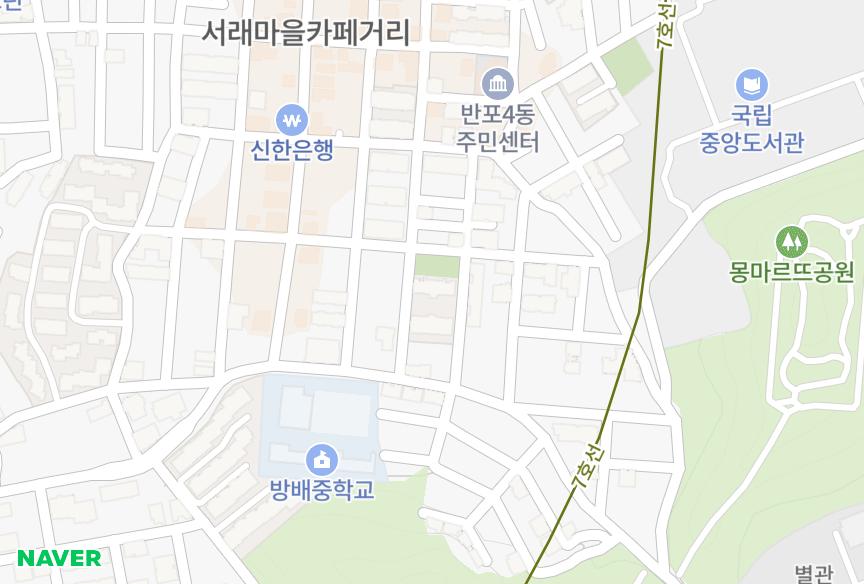 서울특별시 서초구 반포동 레베빌 위치·실거래 시세 지도