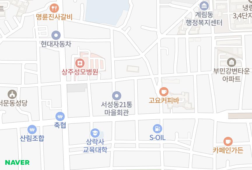 경상북도 상주시 서성동 에스지팰리체 위치·실거래 시세 지도
