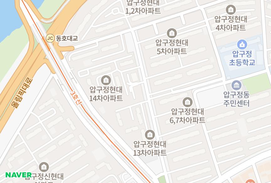 서울특별시 강남구 압구정동 현대빌라트 위치·실거래 시세 지도