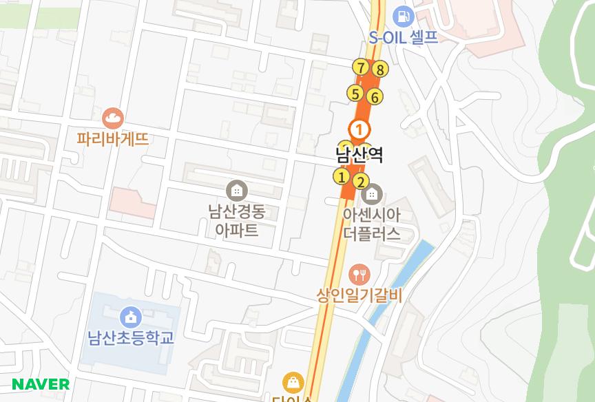 부산광역시 금정구 남산동 휴림아르페 위치·실거래 시세 지도