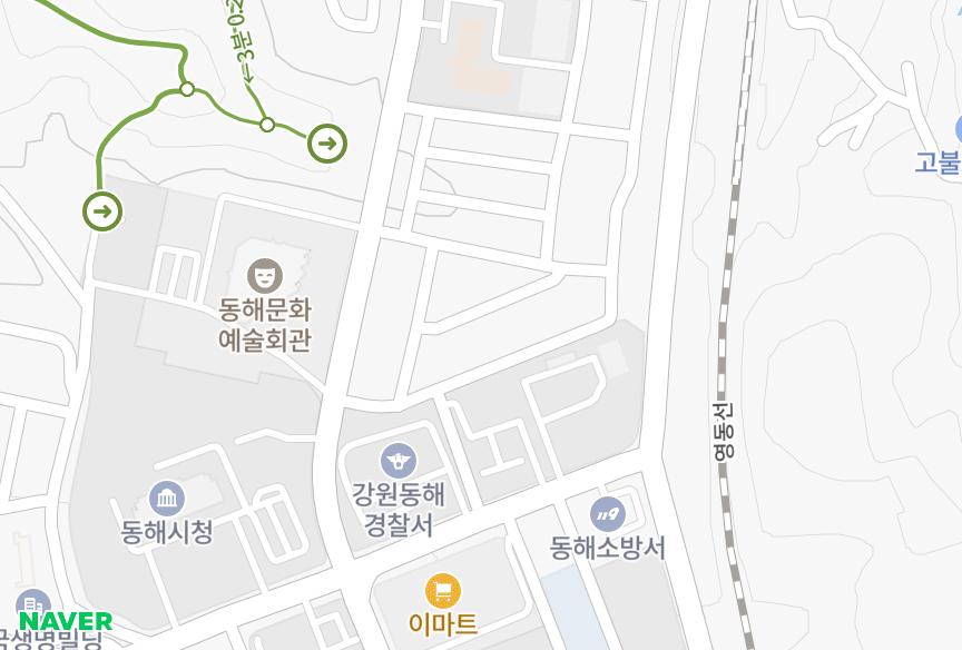 강원특별자치도 동해시 천곡동 천보맨션 위치·실거래 시세 지도