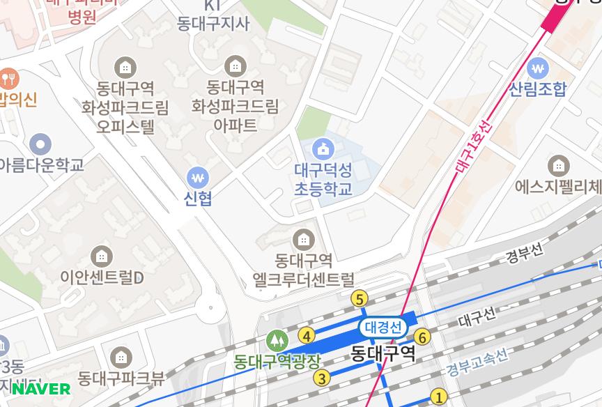 대구광역시 동구 신암동 동방 위치·실거래 시세 지도