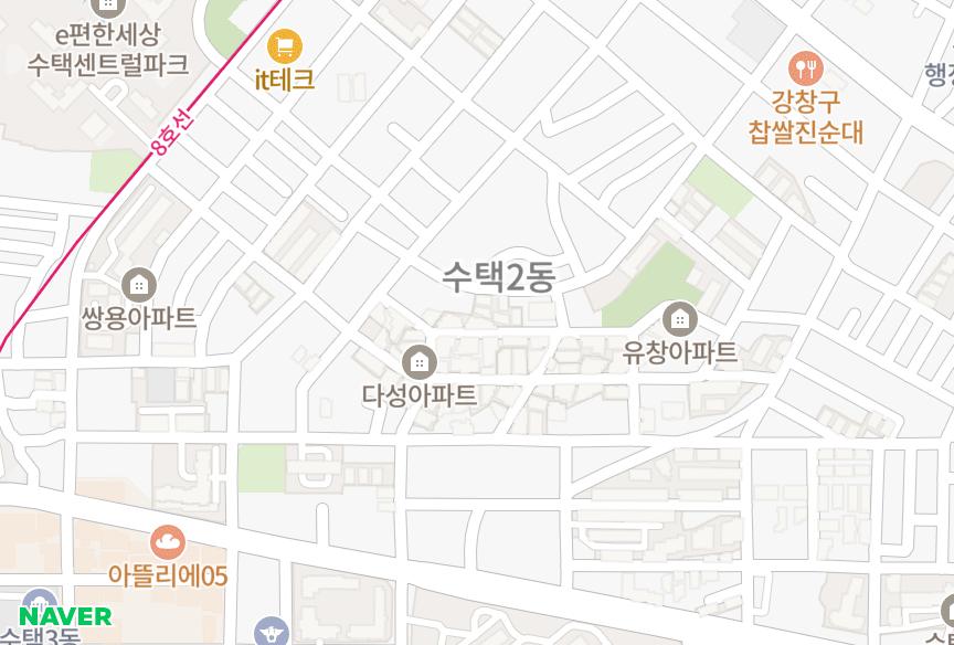 경기도 구리시 수택동 한솔A 위치·실거래 시세 지도