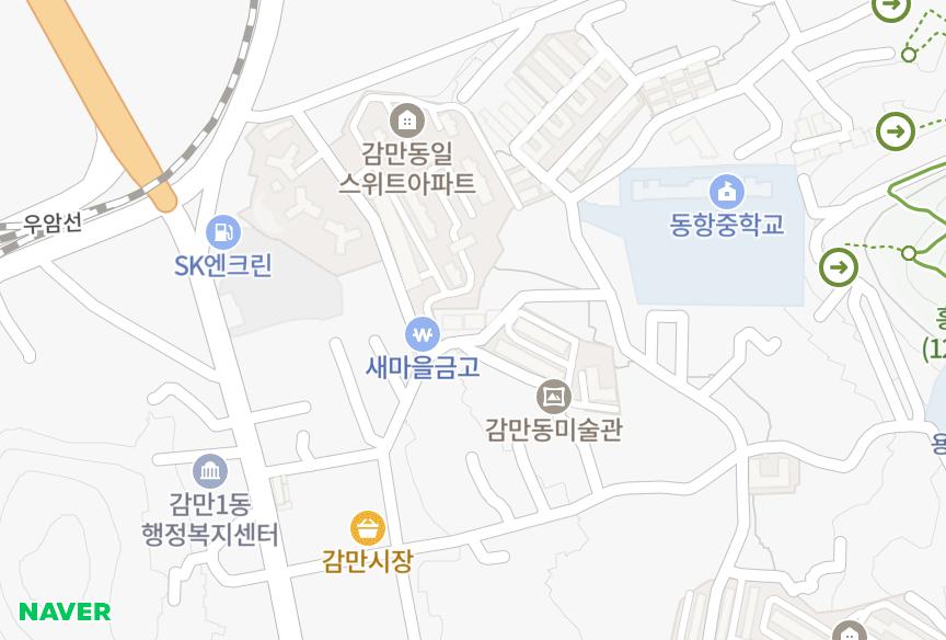 부산광역시 남구 감만동 동성아트B 위치·실거래 시세 지도