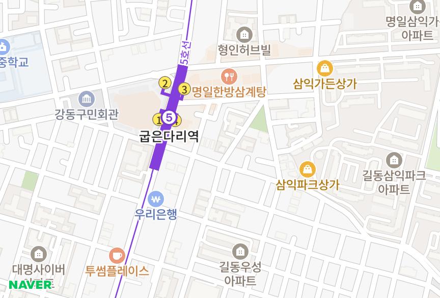 서울특별시 강동구 명일동 태천해오름102동B 위치·실거래 시세 지도