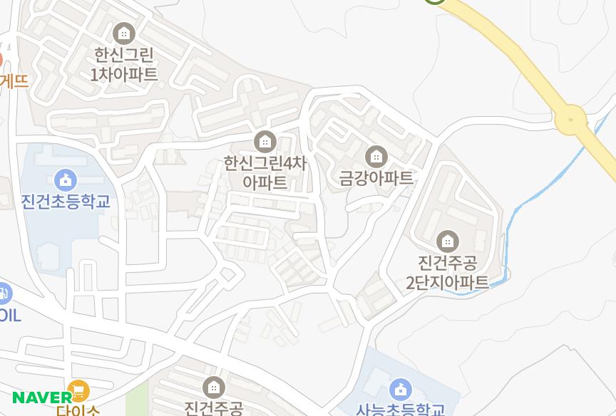 경기도 남양주시 진건읍 용정리 현대D 위치·실거래 시세 지도