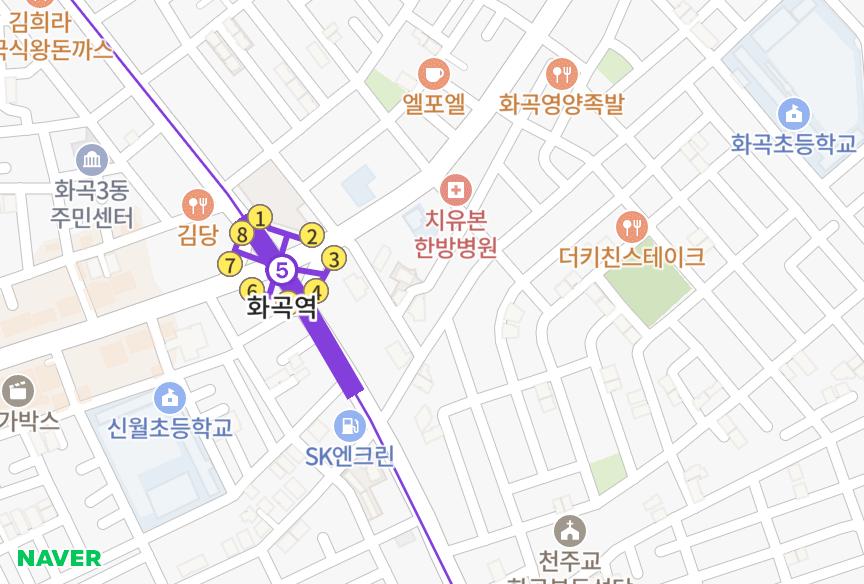 서울특별시 강서구 화곡동 신한빌라트 위치·실거래 시세 지도