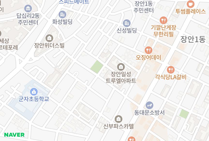 서울특별시 동대문구 장안동 한일 위치·실거래 시세 지도